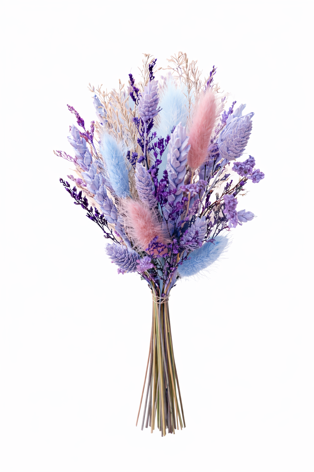 Trockenblumen Strauß in lila | Tischdeko Hochzeit | Strauß Tisch | Trockenblumen lila