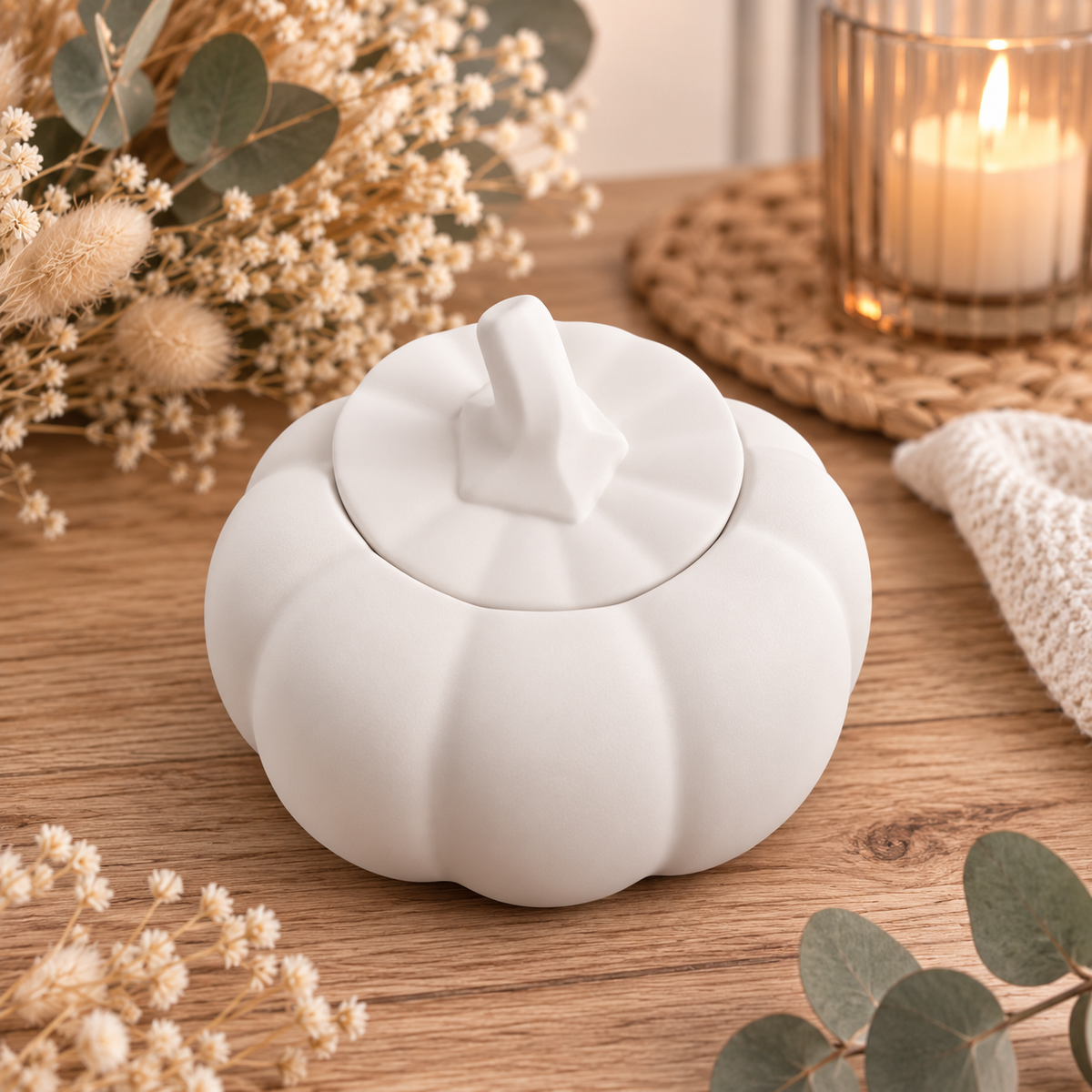 Kürbisdose mit Deckel aus Raysin | Herbstdeko | Schmuckdose | Aufbewahrungsdose | Geschenkidee | Handmade | Pumpkin Box