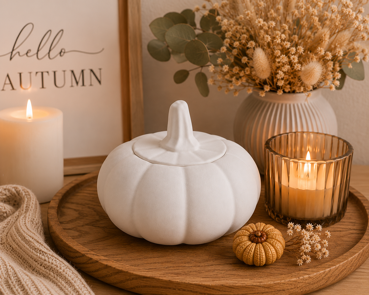 Kürbisdose mit Deckel aus Raysin | Herbstdeko | Schmuckdose | Aufbewahrungsdose | Geschenkidee | Handmade | Pumpkin Box