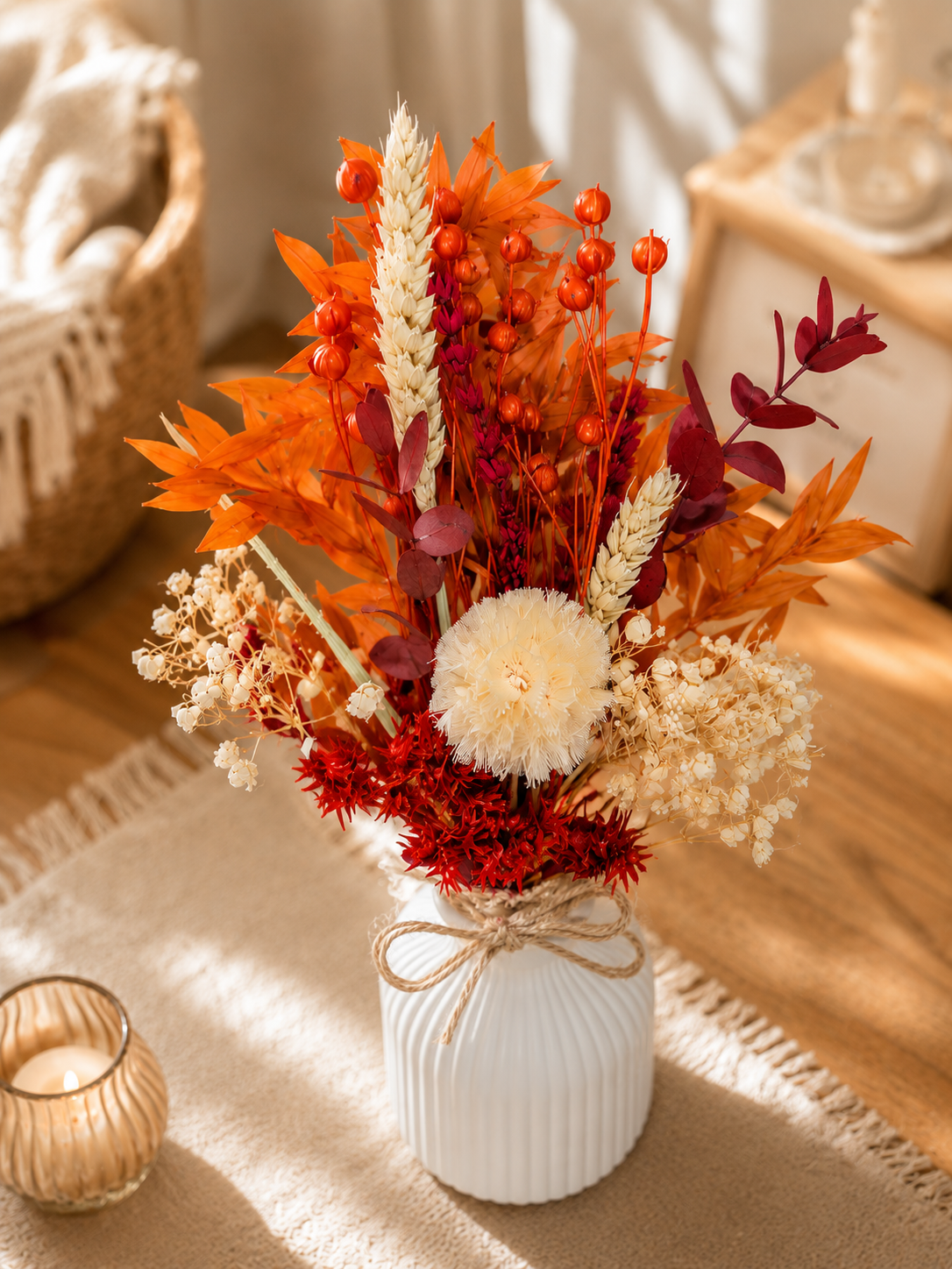 Herbstdeko | Tischdeko Herbst | Trockenblumenstrauß herbstlich | herbstliche deko | Herbstblumen