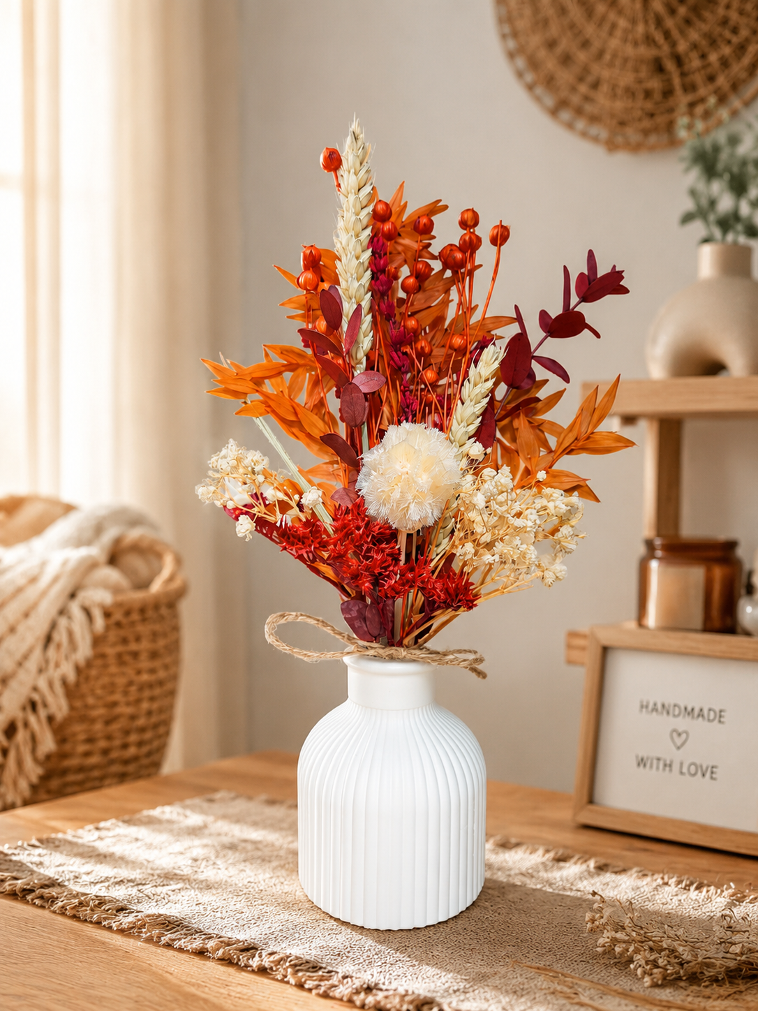 Herbstdeko | Tischdeko Herbst | Trockenblumenstrauß herbstlich | herbstliche deko | Herbstblumen