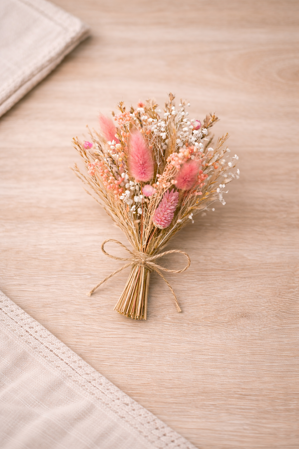 Trockenblumenstrauß Rosa | Kleiner Boho Blumenstrauß | Dried Flower Bouquet | Geschenkidee | Tischdeko | Handmade Trockenblumen