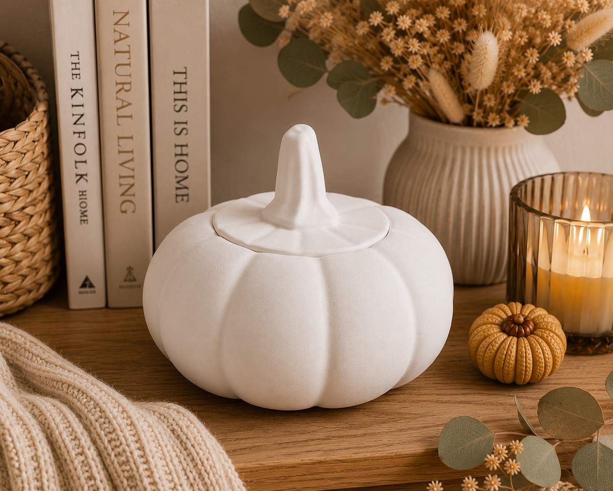 Kürbisdose mit Deckel aus Raysin | Herbstdeko | Schmuckdose | Aufbewahrungsdose | Geschenkidee | Handmade | Pumpkin Box