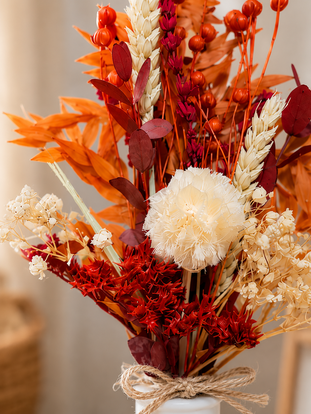 Herbstdeko | Tischdeko Herbst | Trockenblumenstrauß herbstlich | herbstliche deko | Herbstblumen