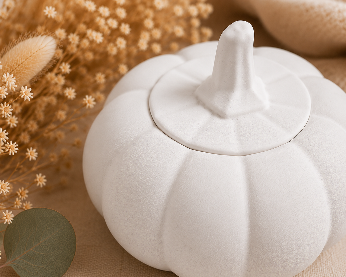 Kürbisdose mit Deckel aus Raysin | Herbstdeko | Schmuckdose | Aufbewahrungsdose | Geschenkidee | Handmade | Pumpkin Box