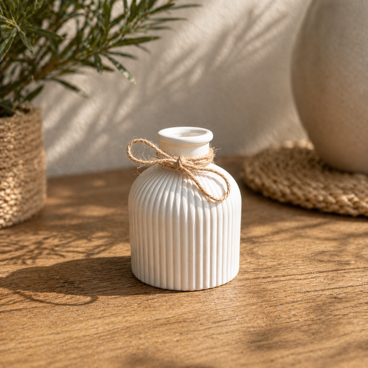 Geschenk zum Einzug | Einzugsgeschenk | Dekoteller mit Blumen | Tischdeko Raysin Set mit Trockenblumen und Lichthäusern | Geschenkset Deko