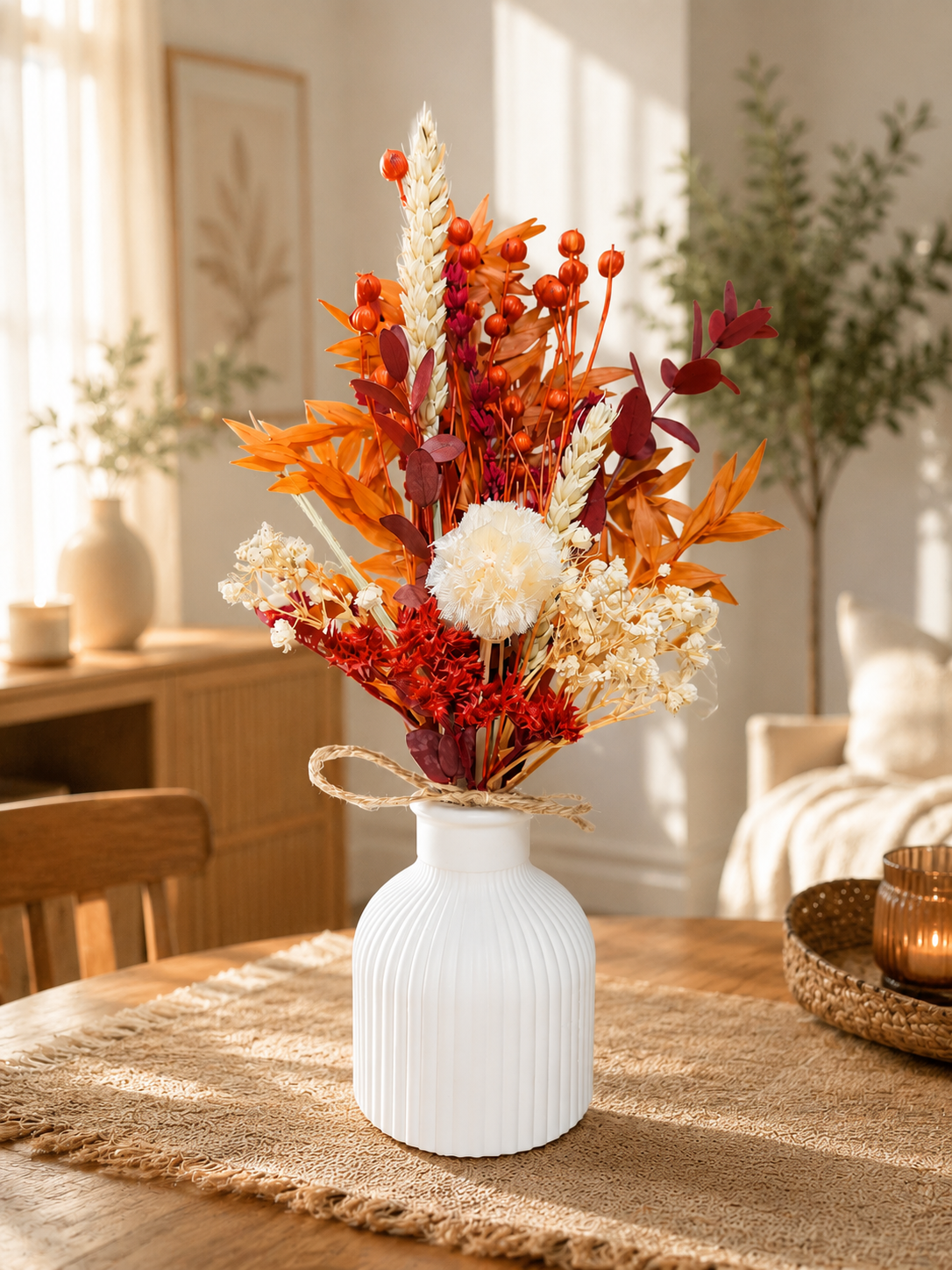 Herbstdeko | Tischdeko Herbst | Trockenblumenstrauß herbstlich | herbstliche deko | Herbstblumen