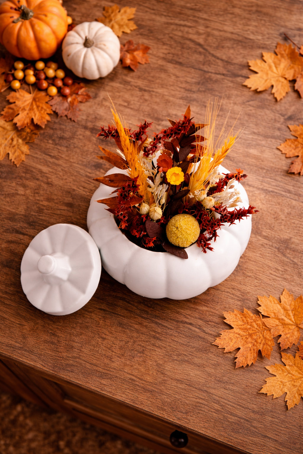 herbstliches Trockenblumengesteck | Tischgesteck Herbst | Herbst deko | Tischdeko Herbst
