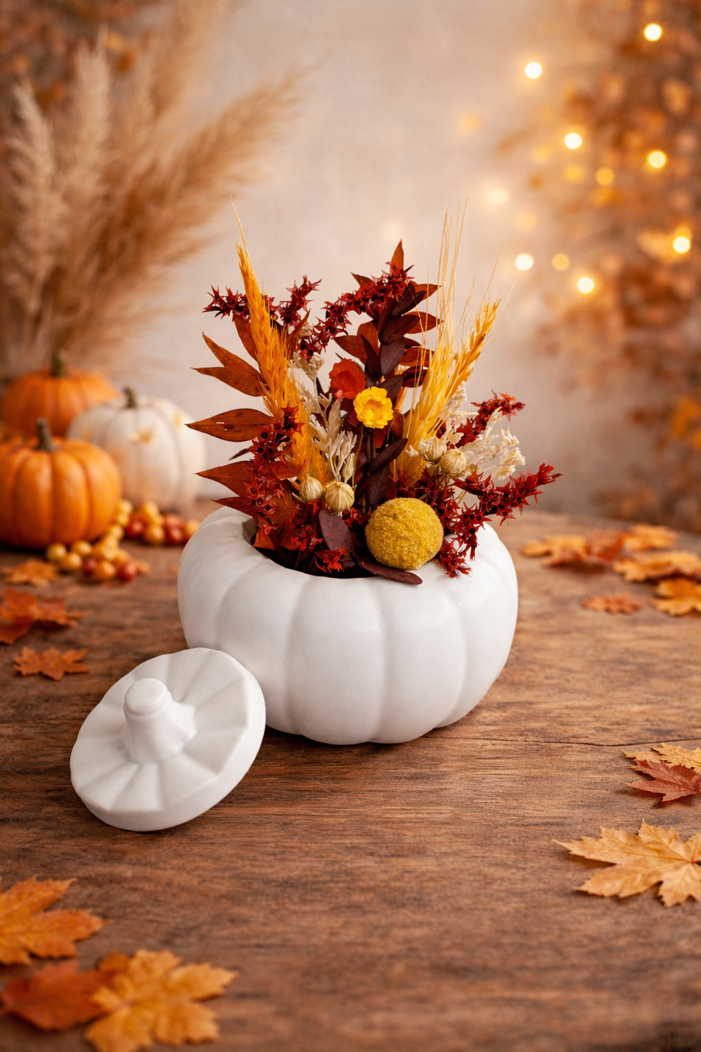 herbstliches Trockenblumengesteck | Tischgesteck Herbst | Herbst deko | Tischdeko Herbst